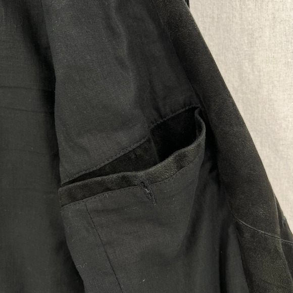 JOHN VARVATOS Jacket Mens Adult 50 Black Goat Suede Coat Button Up Slim Fit - Picture 15 of 16